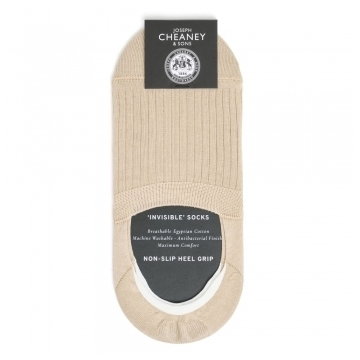 Ribbed Egyptian Cotton Neutral Invisible Socks