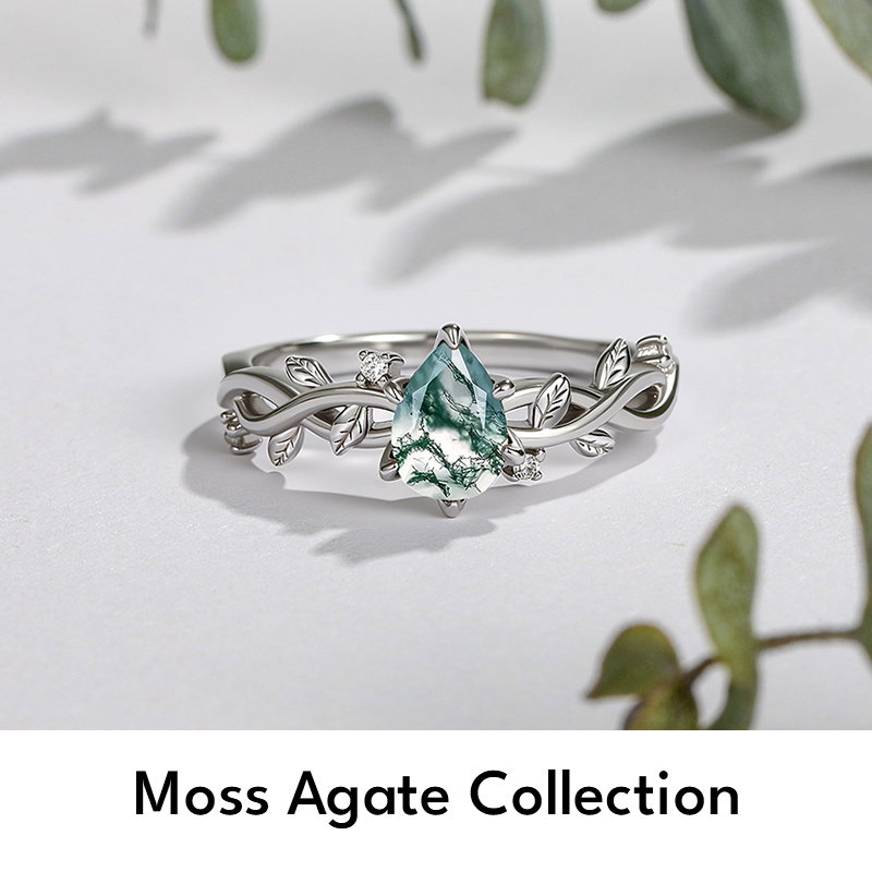 Moss agate jewelry