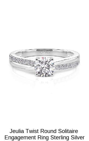 Jeulia Twist Heart Cut Sterling Silver Ring