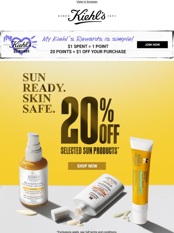 Only 3 days left! 20% off select products ☀