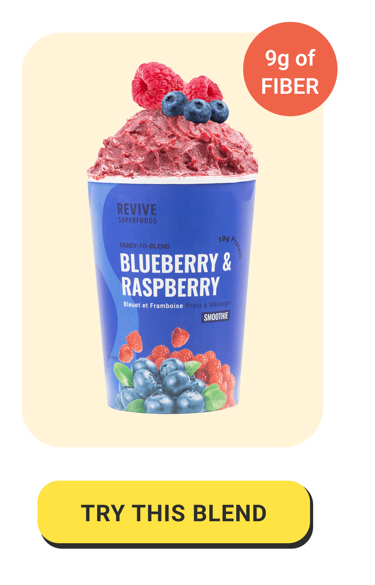 Blueberry & Raspberry - 9g of fiber