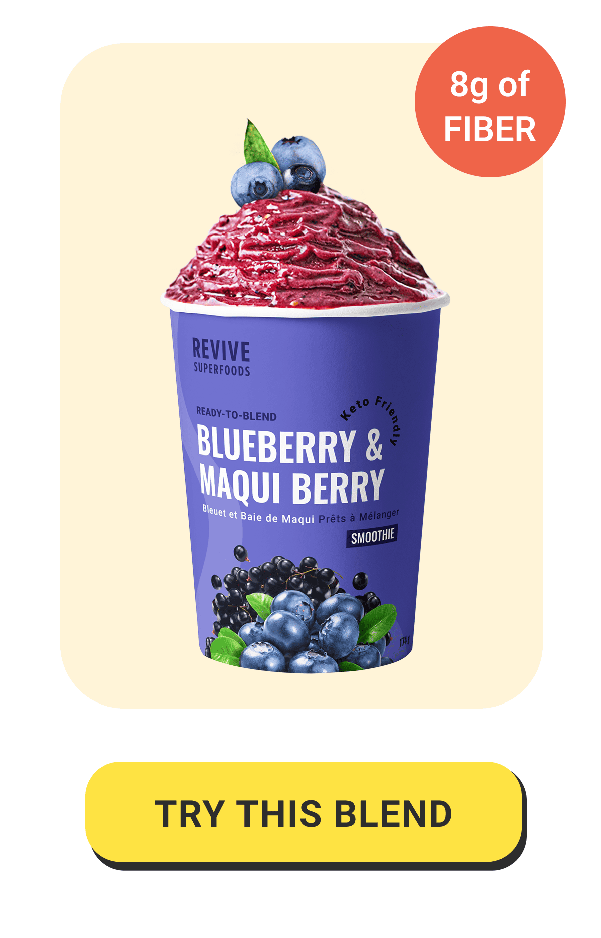 Blueberry & Maqui Berry - 8g of fiber