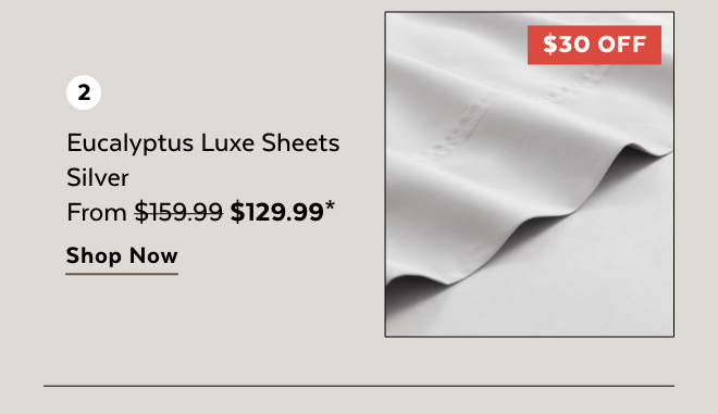 Shop Silver Eucalyptus Luxe Sheets
