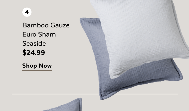 Shop Seaside Bamboo Gauze Euro Sham