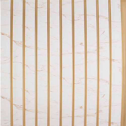 Image of Large Slats Polystyrene Wood Ceiling Panels 112 in x 12 in - (Pack of 10) / 93 sqft