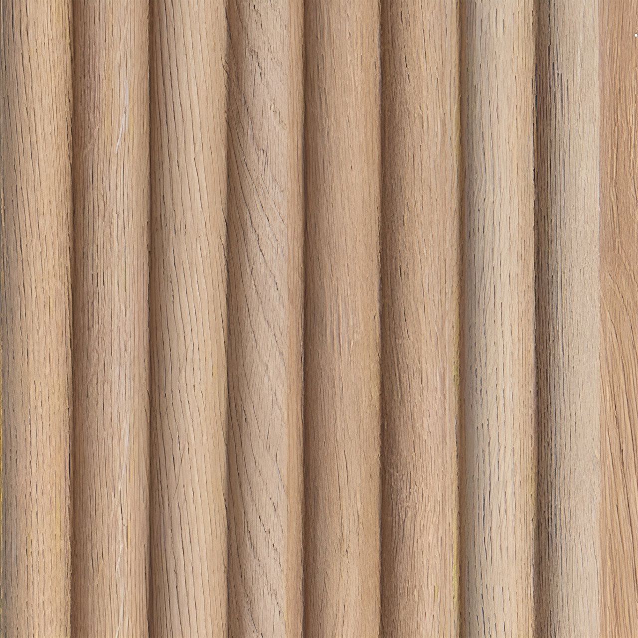 Image of Contour Round Polystyrene Wood Ceiling Panels 93.7 in x 4.7 in - Pack