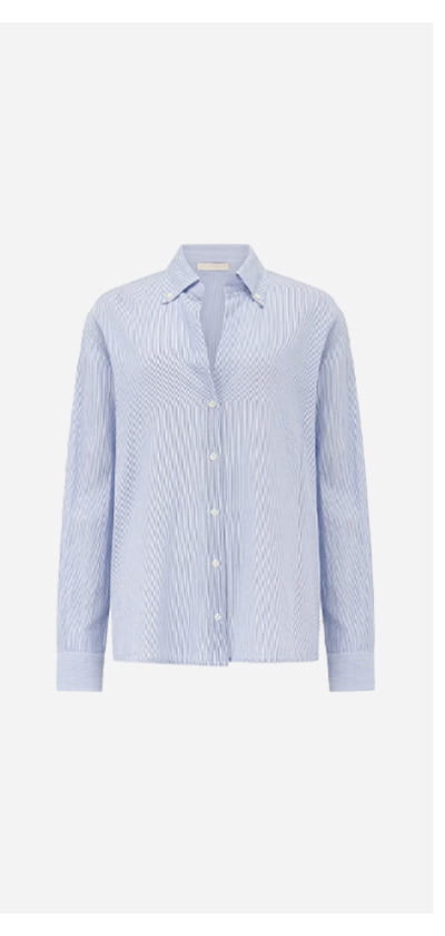 Druyat Shirt In Blanc Bleu