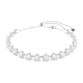 Gargantilla Ariana Grande x Swarovski, Crystal Pearl, talla redonda, blanco, baño de rodio
