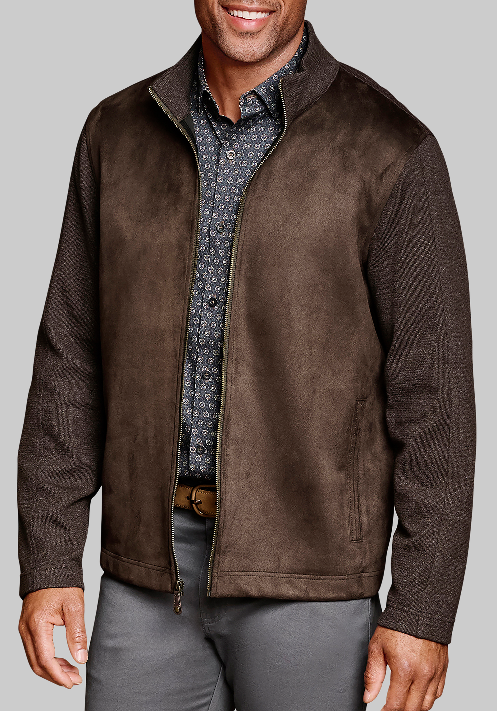 Johnston & Murphy Tailored Fit Faux Suede Jacket