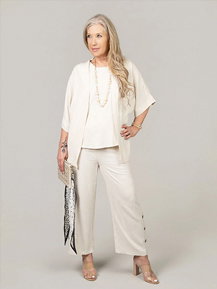 Sleeveless Linen Blend Top