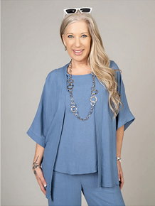Sleeveless Linen Blend Top