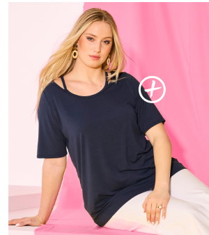 Camiseta, Cut-Out, Classic, cuello redondo, media manga