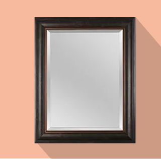 A rectangular mirror