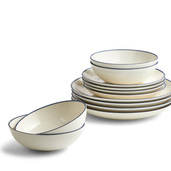 Gordon Ramsay Denim Line 12 Piece Dinnerware Set