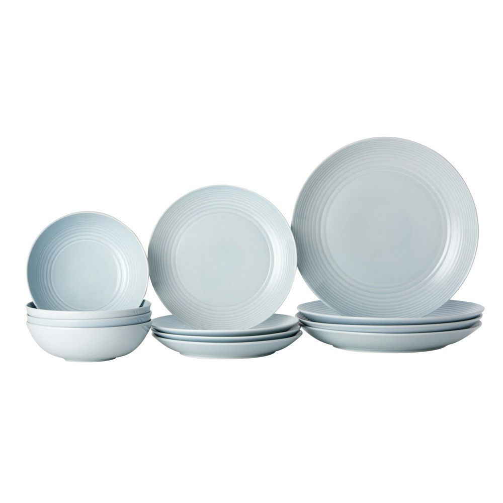 Gordon Ramsay Maze 12 Piece Dinnerware Set, Blue