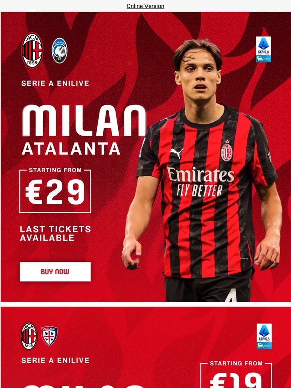 Milan-Atalanta: last tickets available at €29!