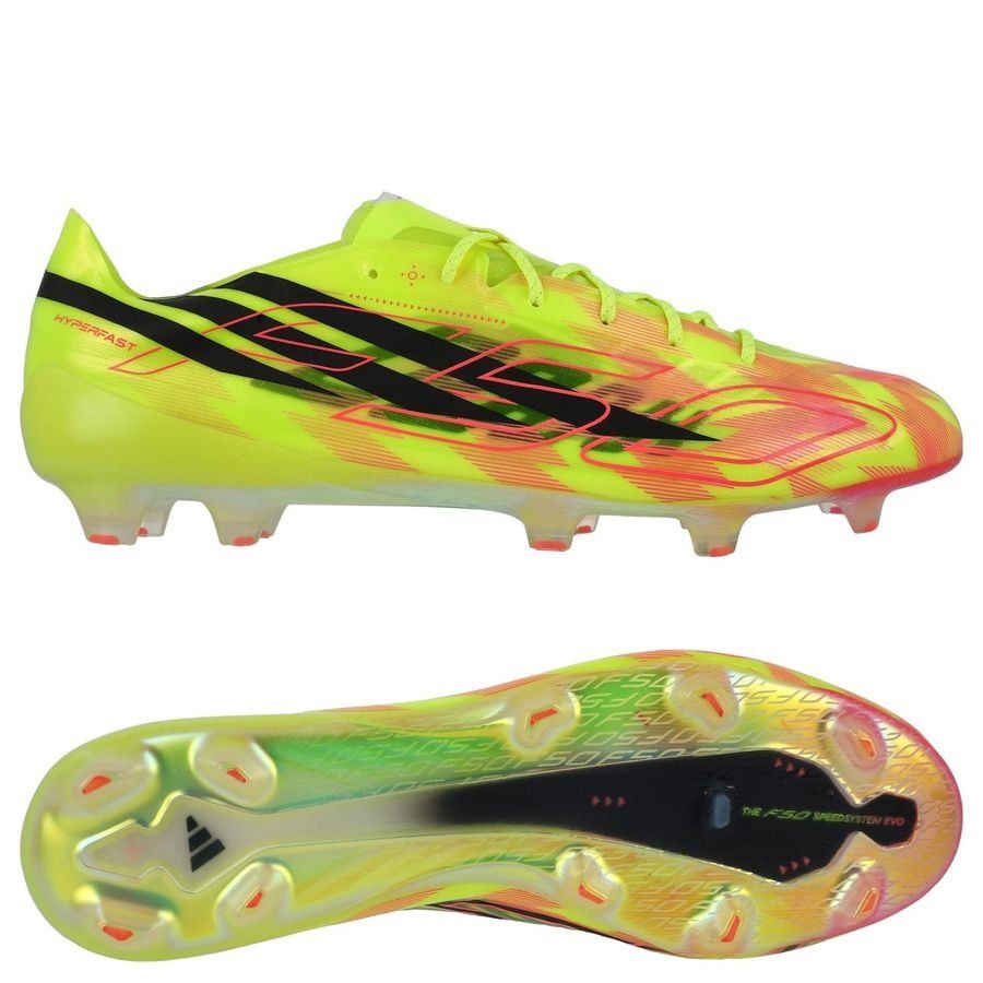 adidas F50 Hyperfast Evo FG Too Light - Gelb/Schwarz/Solar Turquoise LIMITED EDITION