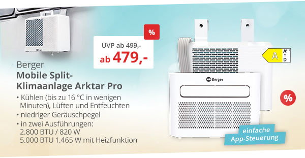 Berger Arktar 3000 Pro mobile Split-Klimaanlage