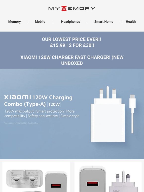 Ultra-Fast, Ultra-Powerful 🏇 Xiaomi’s 120W Fast Charger 2 for £30