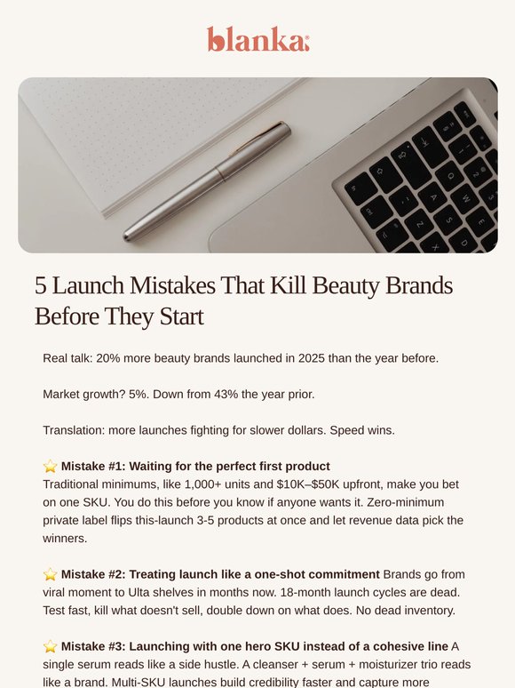5 Launch Mistakes That Kill Beauty Brands Before They Start