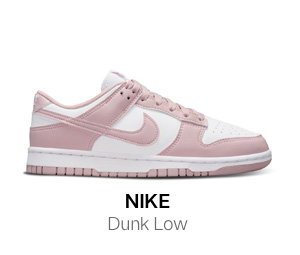 Nike Women's Dunk Low Sneakers in Pink/White