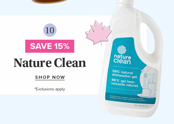 Save 15% on Nature Clean
