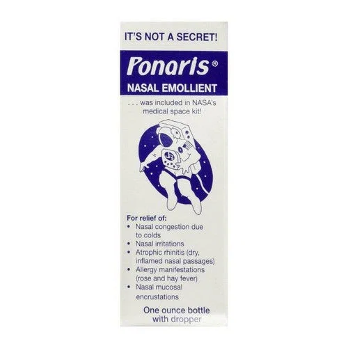 Ponaris, Nasal Emollient Bottle With Dropper, 1 Oz