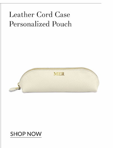 Leather Cord Case Personalized Pouch [Click here to Shop Now]