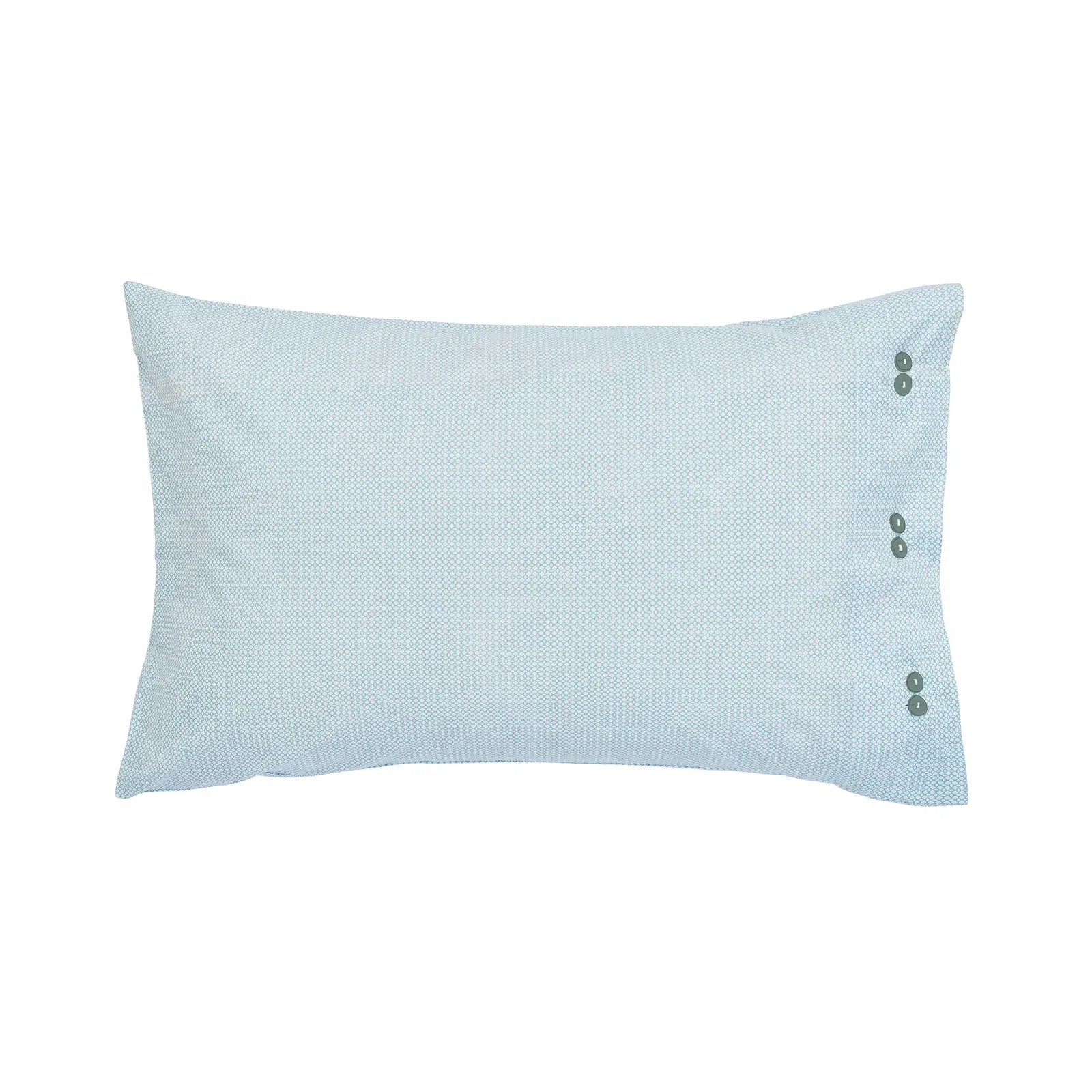 Image of Emira Pair of Standard Pillowcases, Soft Teal & Green