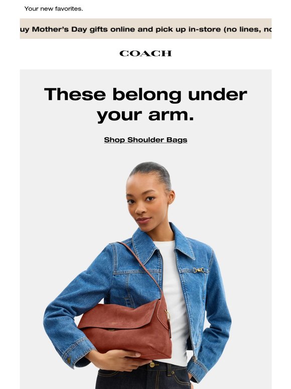 These bags belong under your arm.