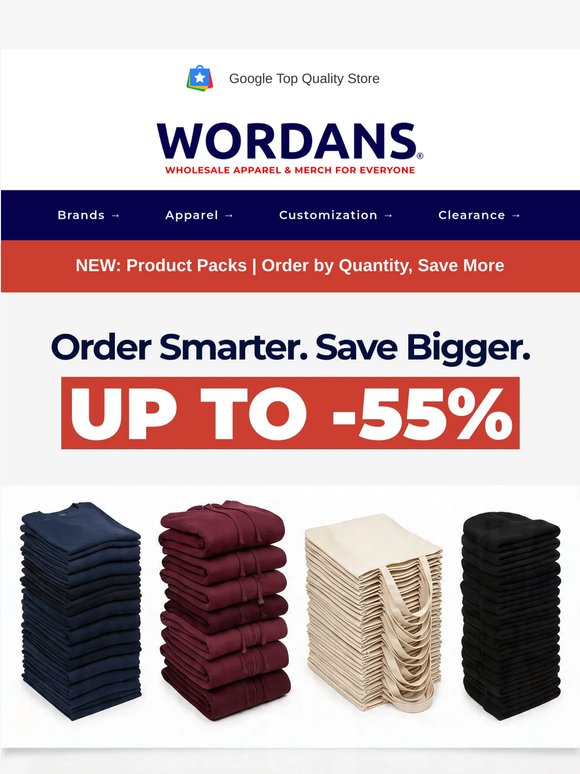 NEW: Product Packs | Save Up to 55% on Bulk Orders