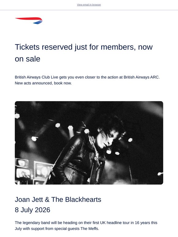 New artists at British Airways ARC, now on sale