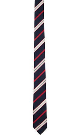 Navy Rep Stripe Classic Tie - Thom Browne