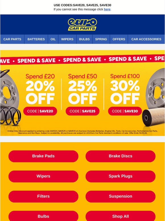 Top Offers | Spend & Save On Parts*, Motoring Essentials & More...