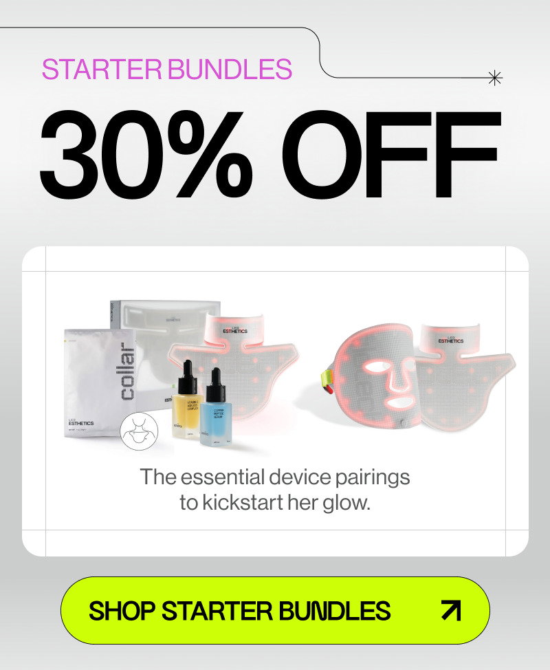 grey background, text, mask, collar, serums, hydrogels, text and green button