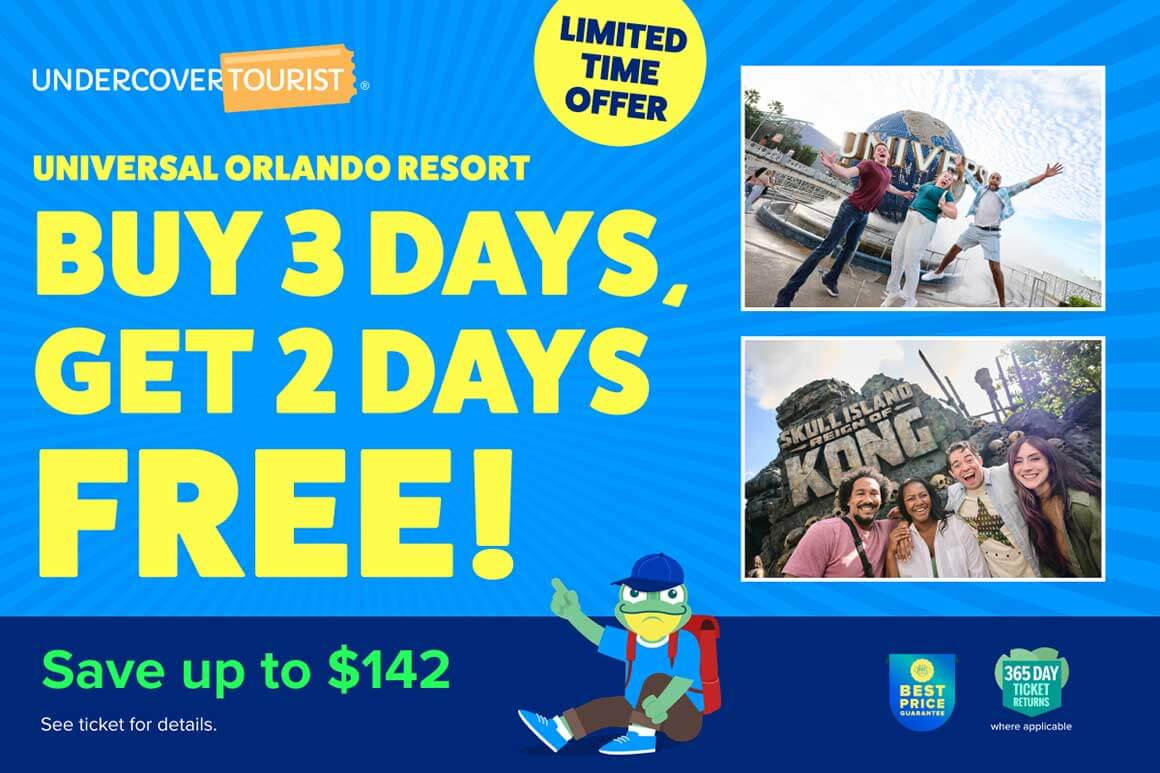 Buy 3 Days at Universal Orlando Resort and Get 2 Days FREE! Promo