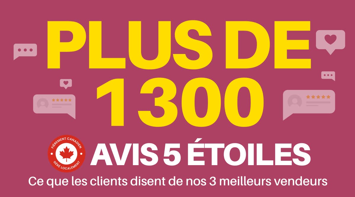 Plus de 1 300 avis 5 étoiles