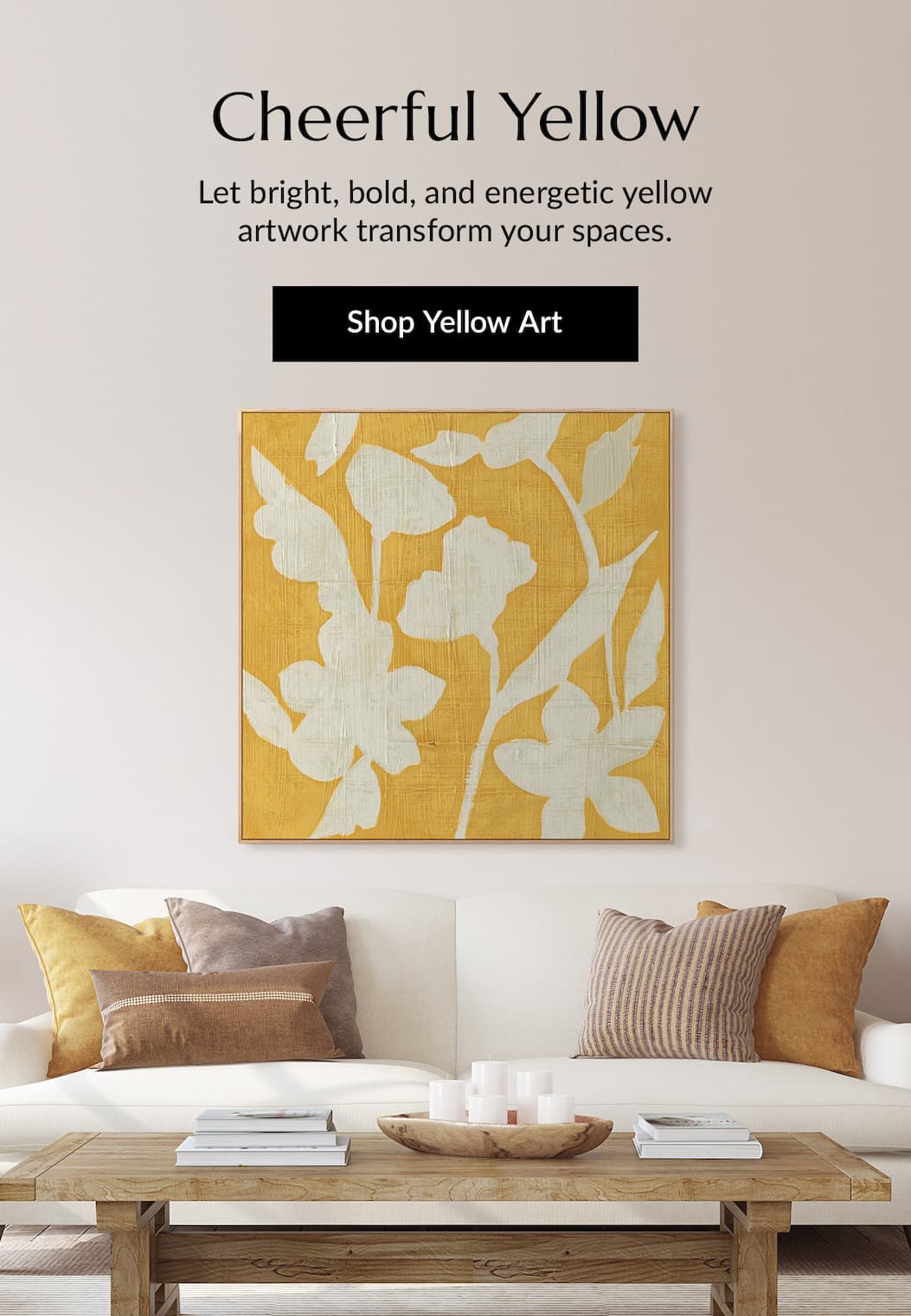 Transform your spaces with yellow wall art