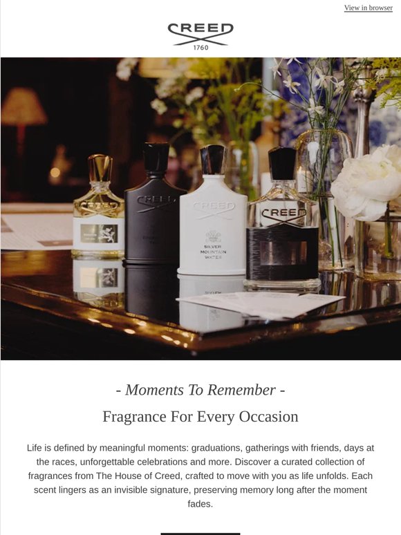 Fragrance For Life's Defining Moments