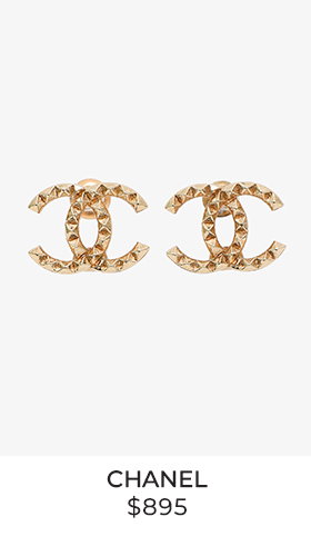 Pre-Loved Chanel™ Gold Tone CC Stud Earrings