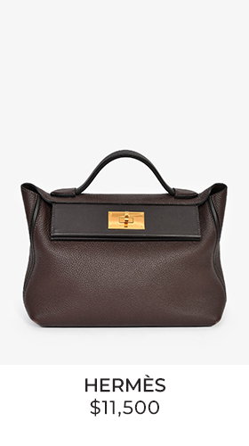 Hermès 2021 Chocolate Togo/Swift Leather 24/24 29 With Strap