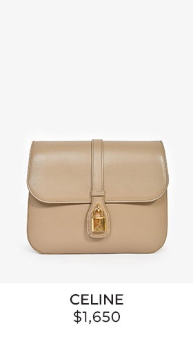 Celine 2022 Taupe Leather Medium 'Tabou' Crossbody Bag