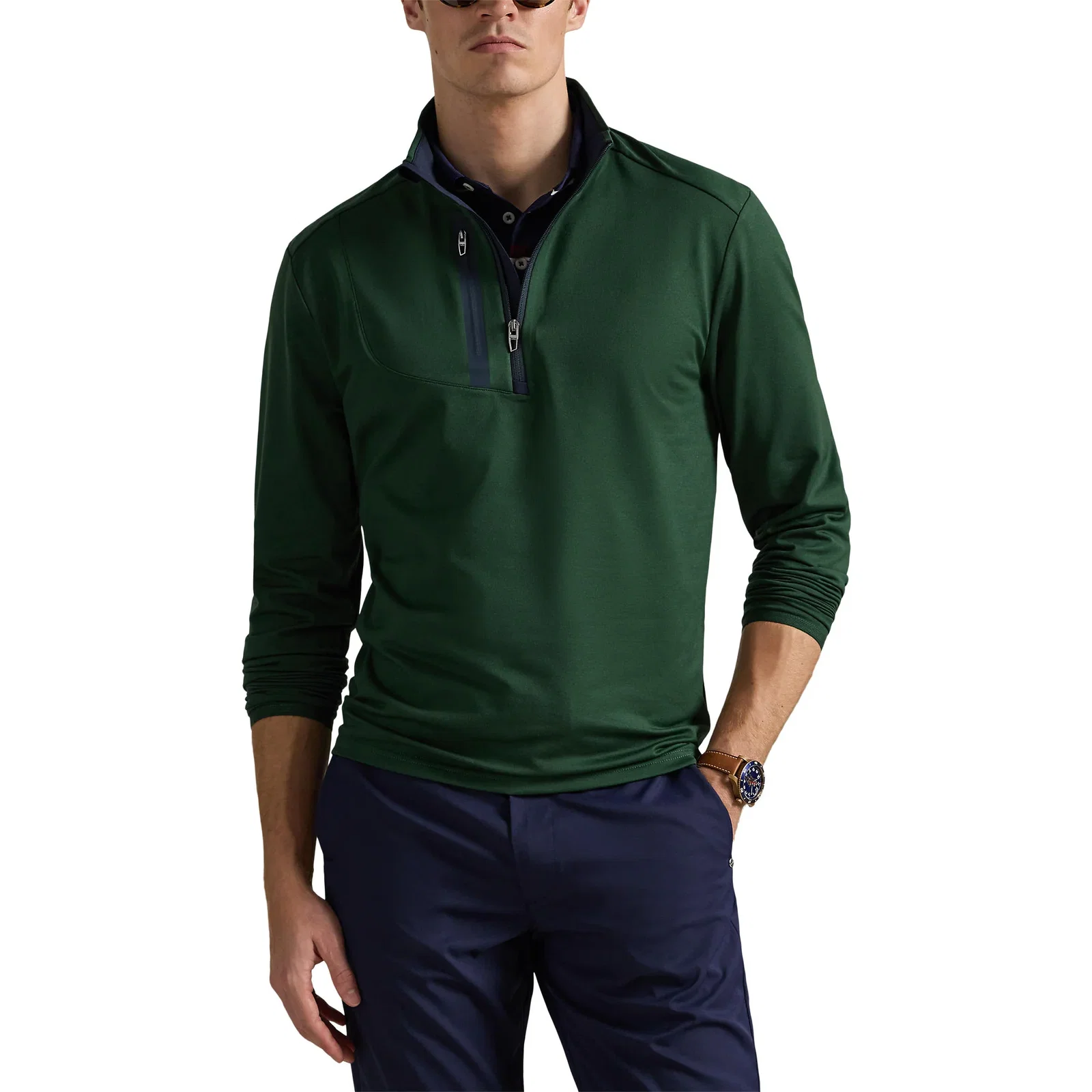 Image of RLX Ralph Lauren Lux Perf Half Zip Pullover - Vintage Pine