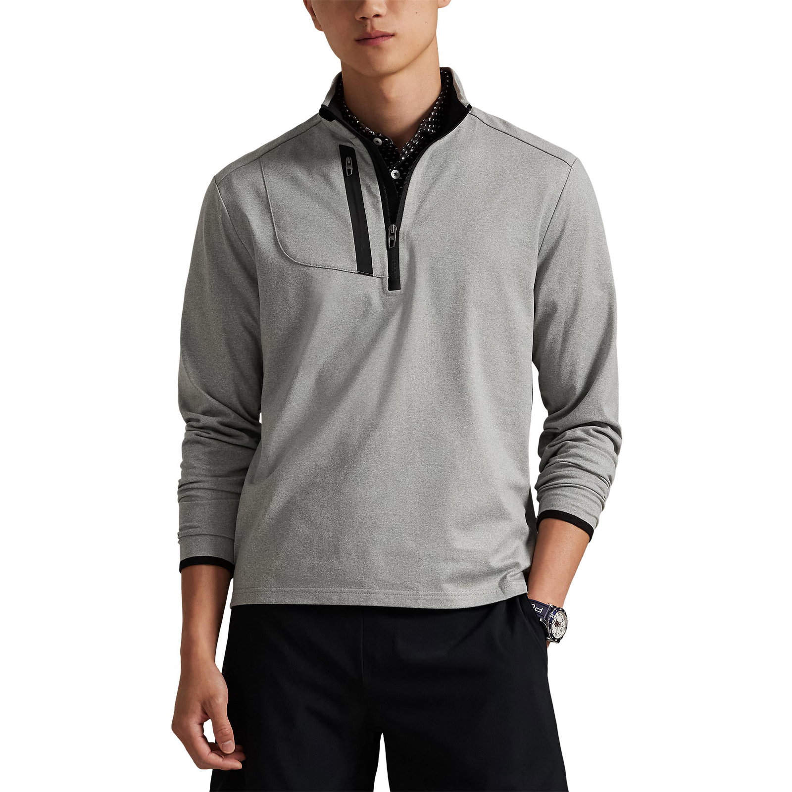 Image of RLX Ralph Lauren Lux Perf Half Zip Pullover - Andover Heather