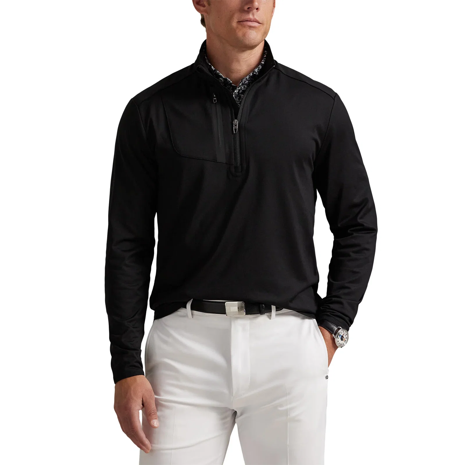 Image of RLX Ralph Lauren Lux Perf Half Zip Pullover - Black