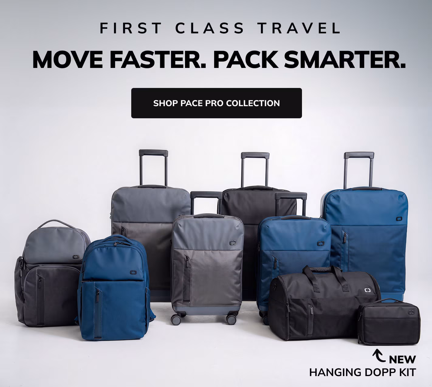 first class travel move faster pack smarter shop the pace pro collection featuring the new hanging dopp kit