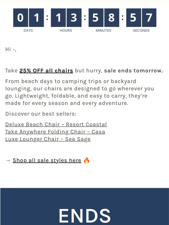 Hot Deal Alert: 25% Off Chairs 🚨