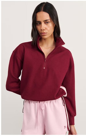 JAG Leonie Quarter Zip Maroon