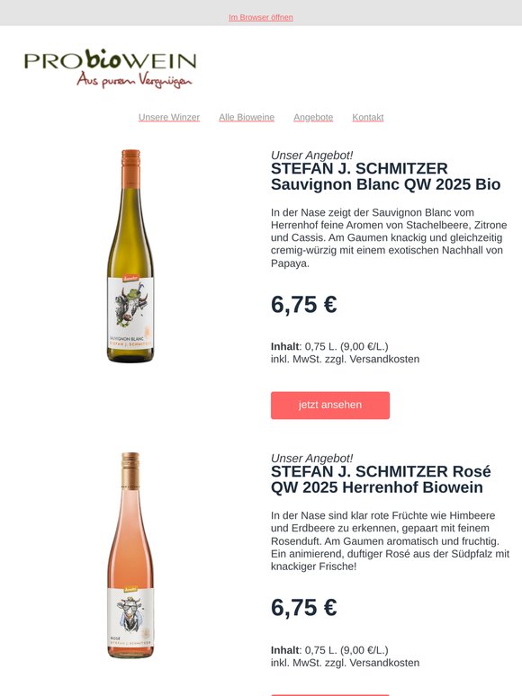 Frische Bioweine – perfekt für sonnige Tage oder gesellige Abende!🍷