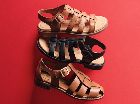 Clarks Trivanni Lux Tan and Black Leather